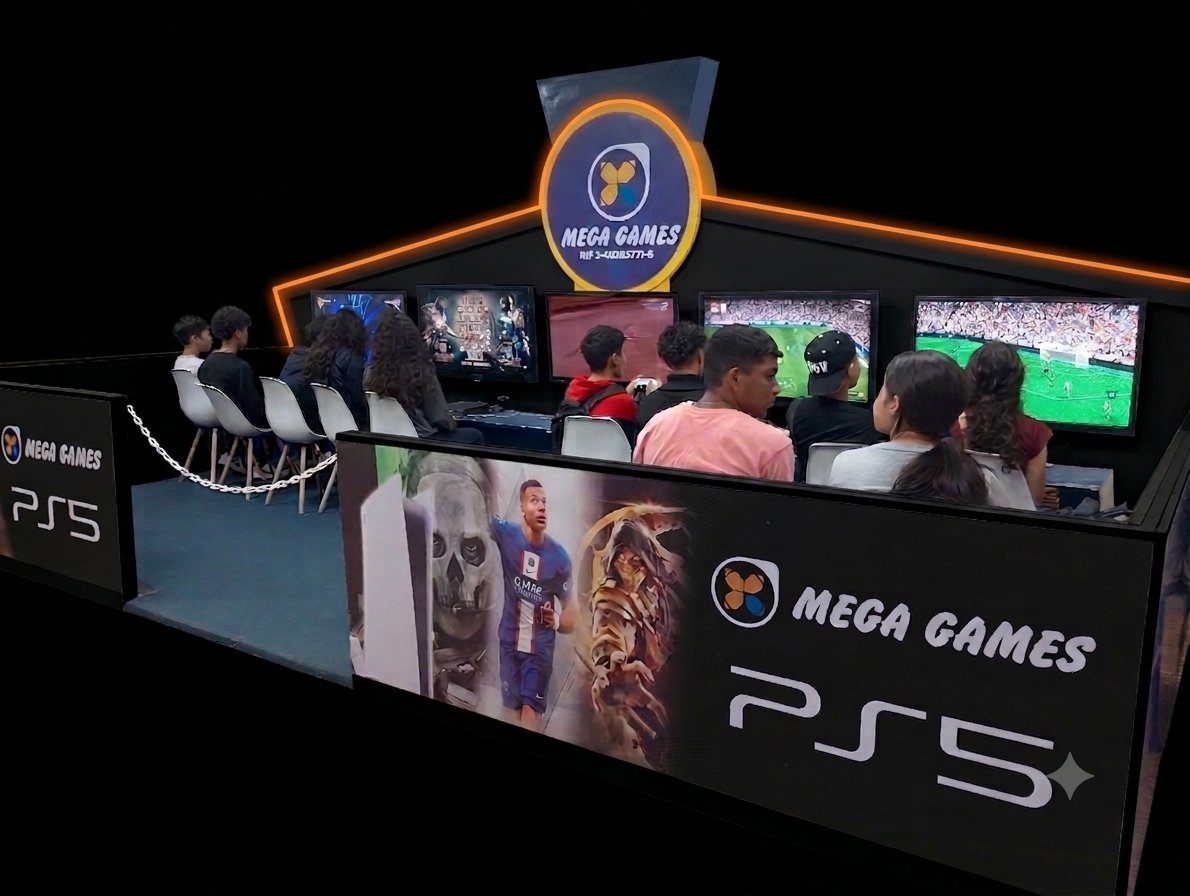 Stand de Mega Games en el C.C. Los Próceres
